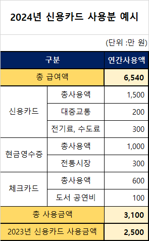 2024년신용카드사용분예시