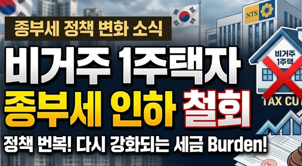 비거주 1주택자 종부세 인하 철회