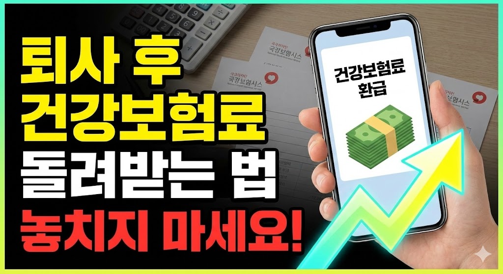 퇴사 후 건강보험료 돌려받는 법 - 놓치지 마세요