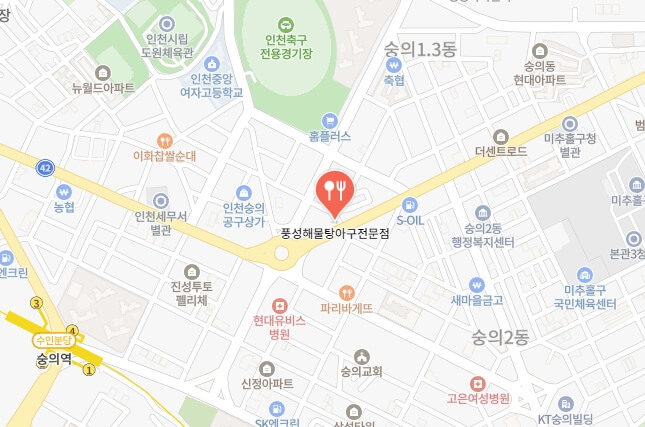 풍성해물탕아구전문점-지도