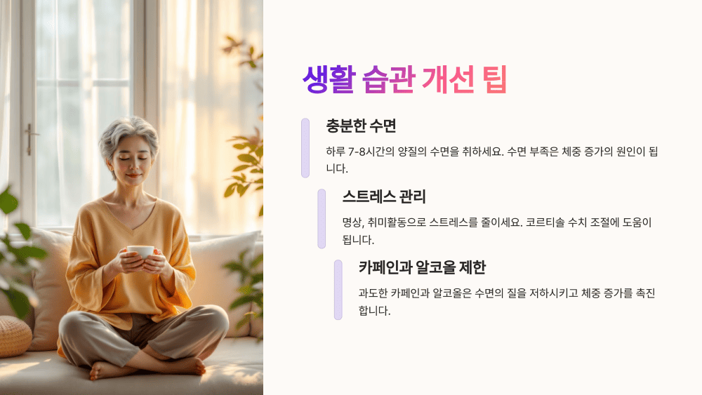 생활 습관 개선 팁