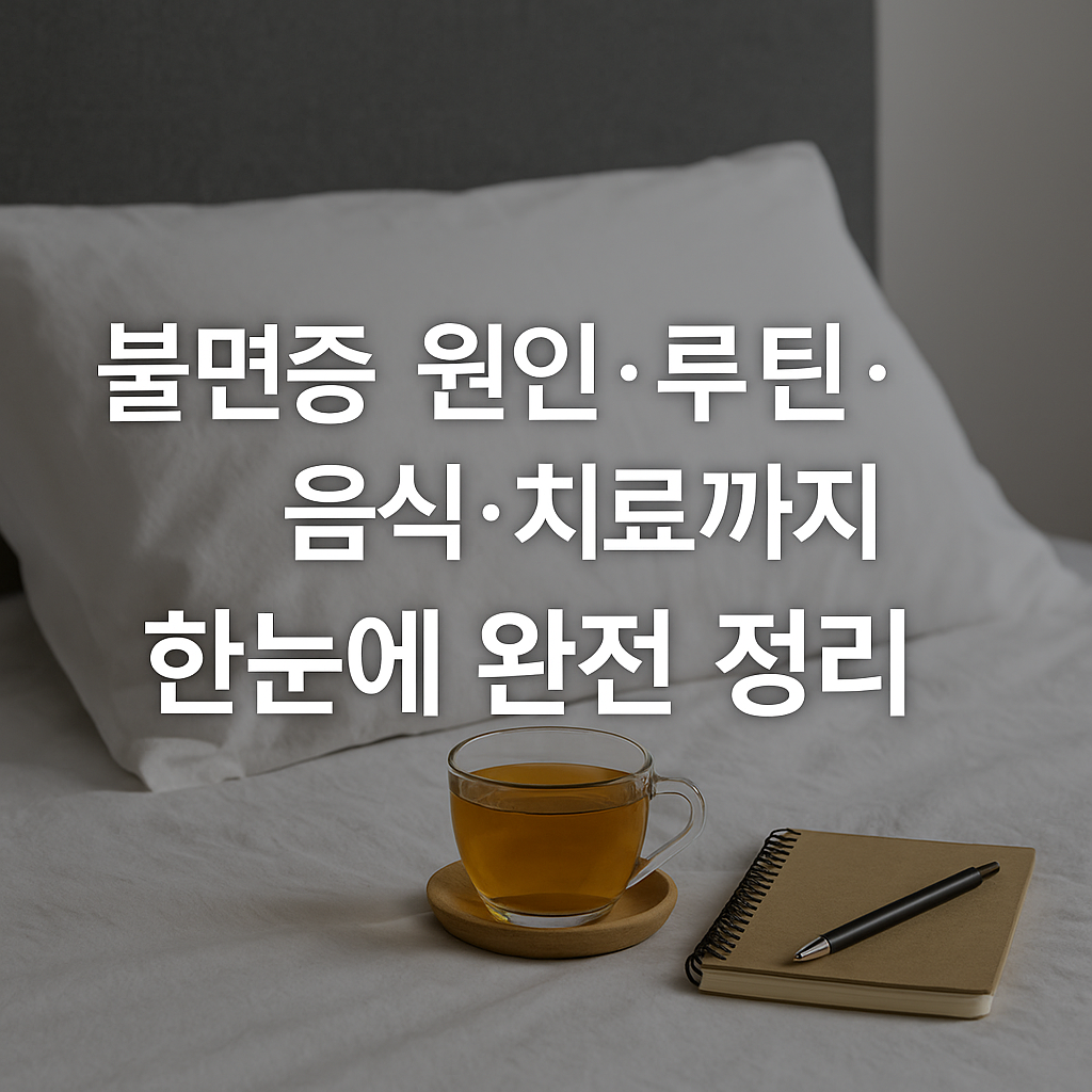 불면증 원인·루틴·음식·치료까지|한눈에 완전 정리