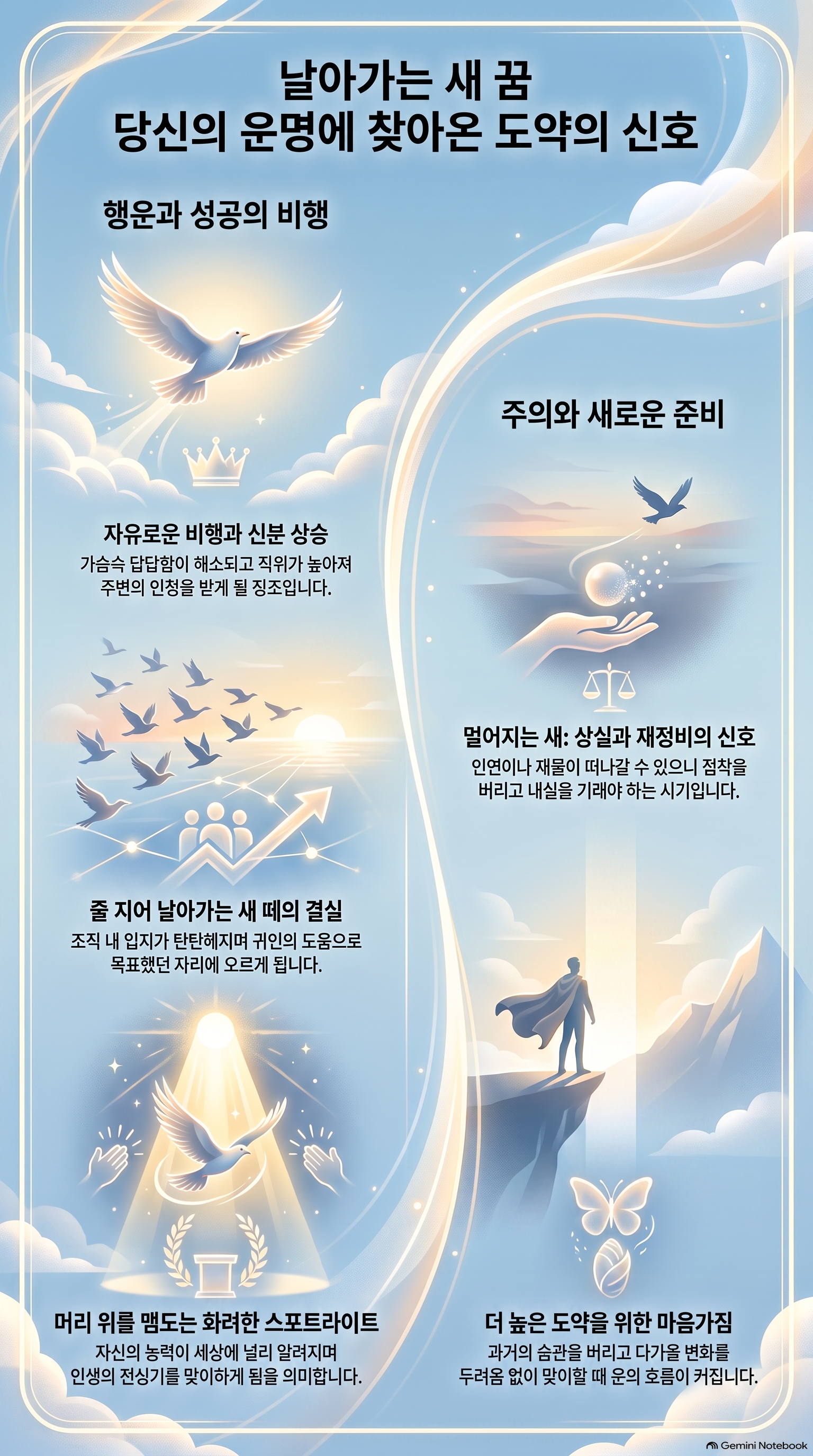 날아가는 새들을 바라보는 꿈