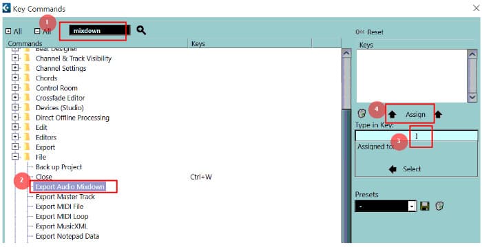 큐베이스 단축키 설정 방법