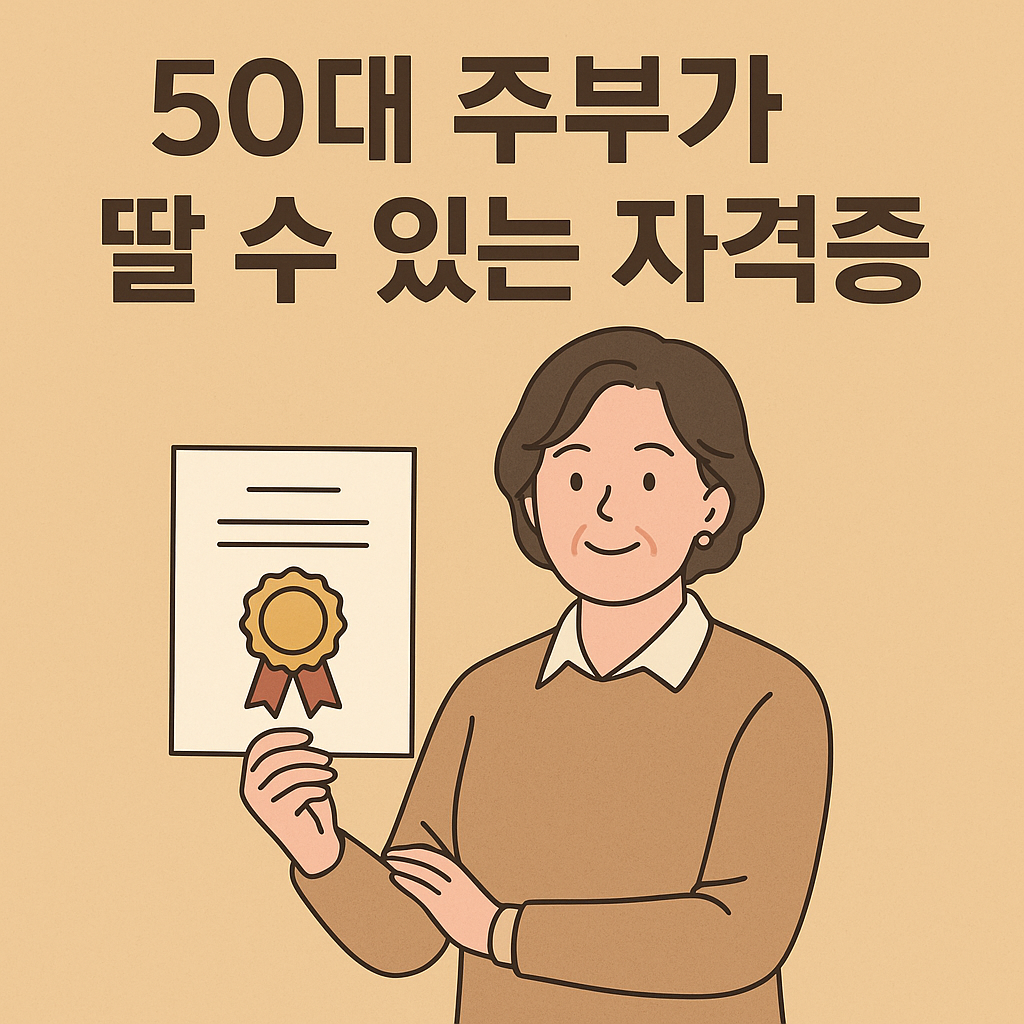 50대 주부가 딸 수 있는 자격증