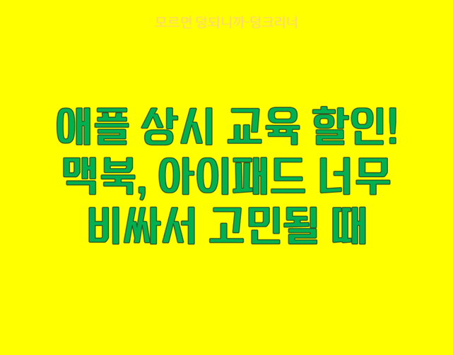 애플 교육할인