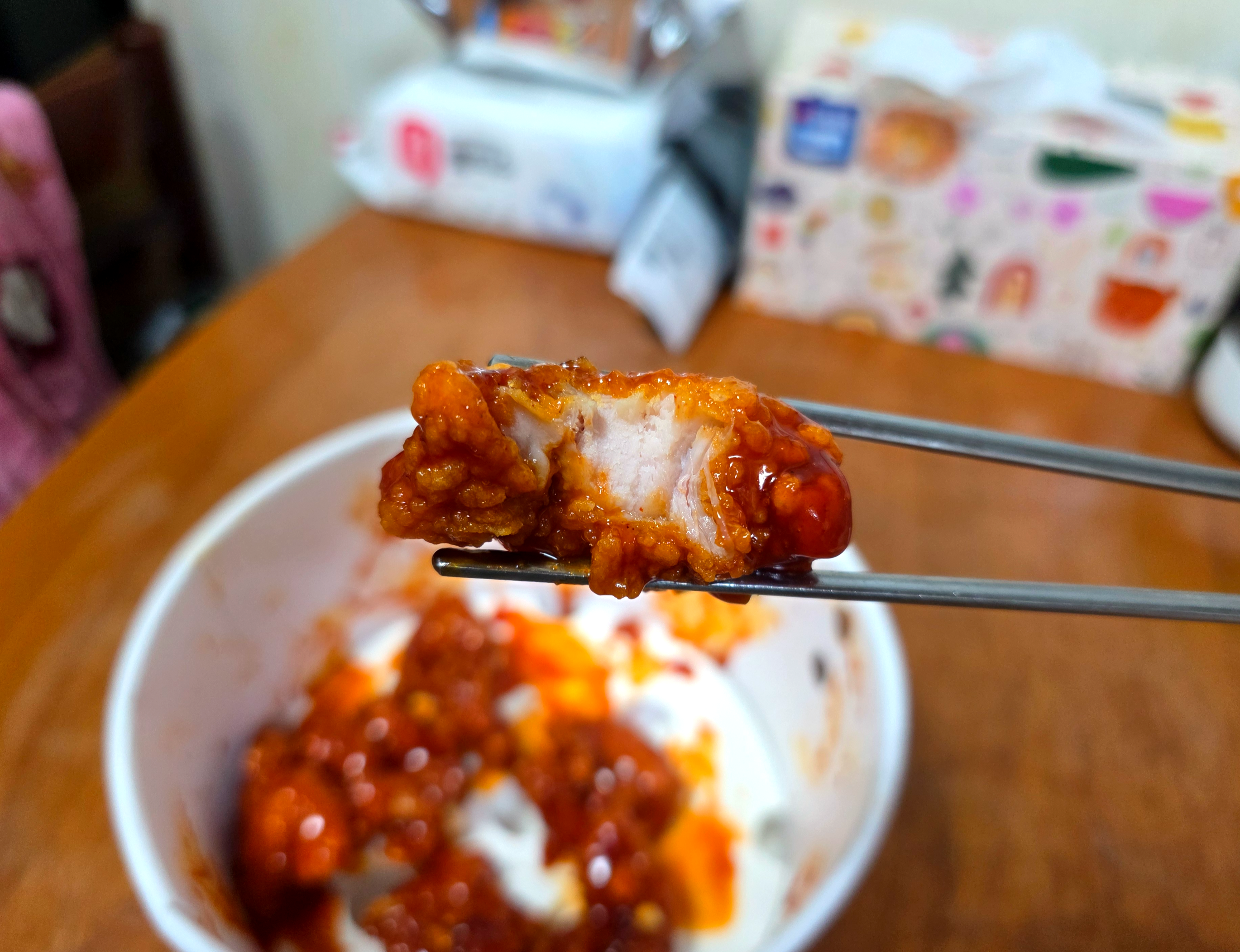 롯데마트한통가득갱엿닭강정