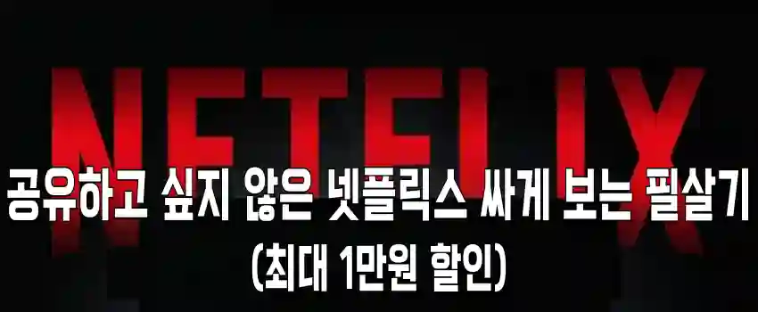 넷플릭스-싸게-보는-방법