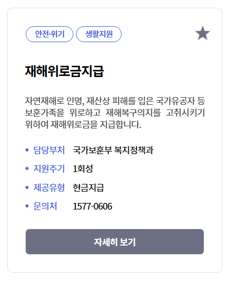 재해위로금지급