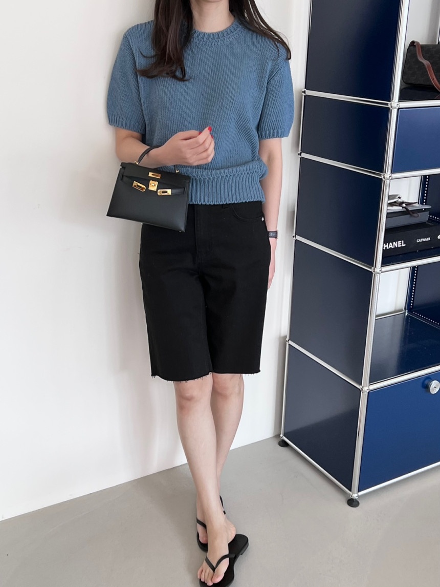 (블루잔여세일) 보웬 코튼 니트 탑