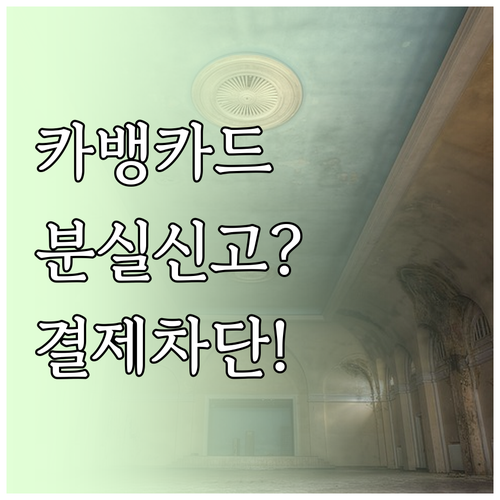 카카오뱅크 카드 잃어버렸을 때 결제 ..