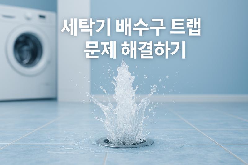 세탁기 돌릴 때 하수구에서 물이 역류