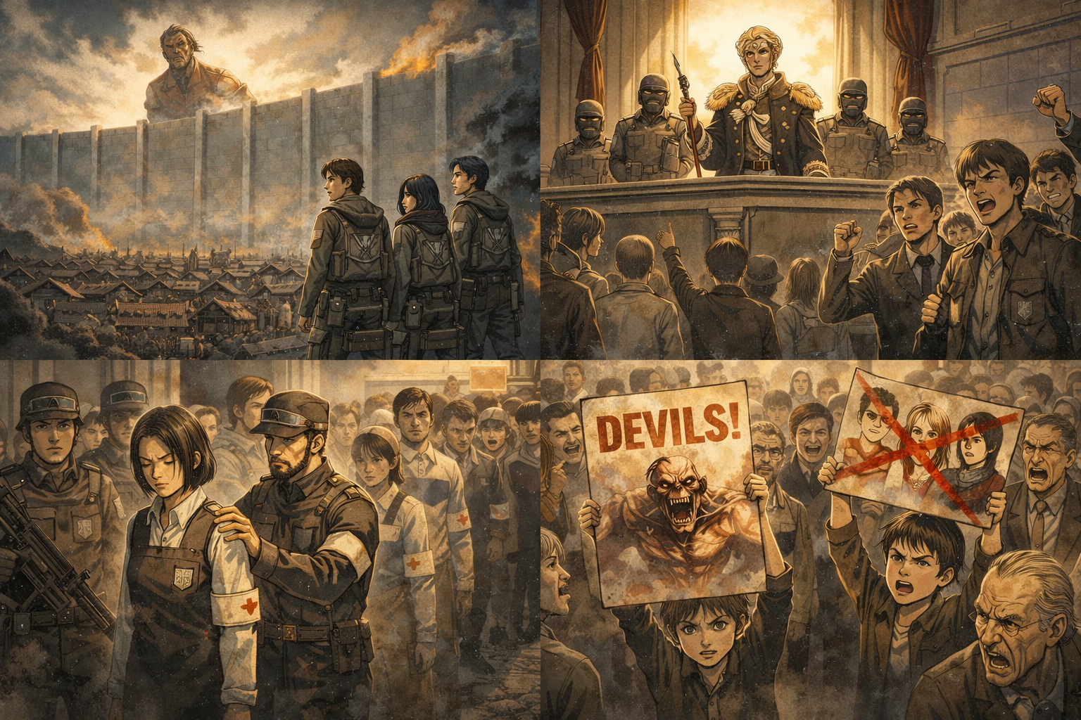 진격의 거인: 현실과 닮아 있는 설정들