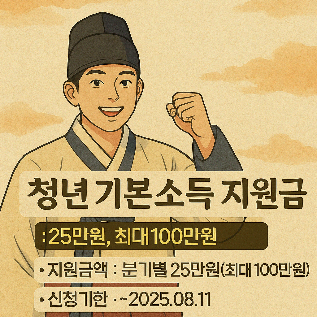 “25년 8월 11일까지~!! 만 24세 청년이면 100만 원 무조건 받아가세요” – 경기 청년 기본소득 신청방법 총정리