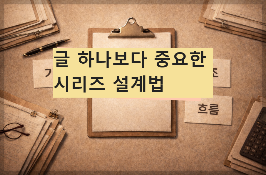 블로그 콘텐츠를 시리즈 구조로 설계하는 기준을 설명하는 대표 썸네일