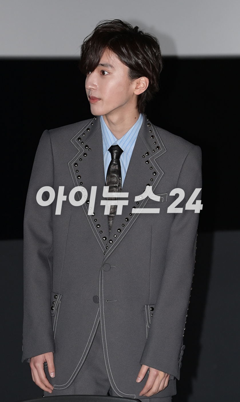 일본 배우 미치에다 슌스케가 24일 오전 서울 CGV 용산아이파크몰에서 열린 영화 '오늘 밤, 세계에서 이 사랑이 사라진다 해도' 흥행 감사 내한 기자회견에 참석하고 있다. [사진=정소희 기자]