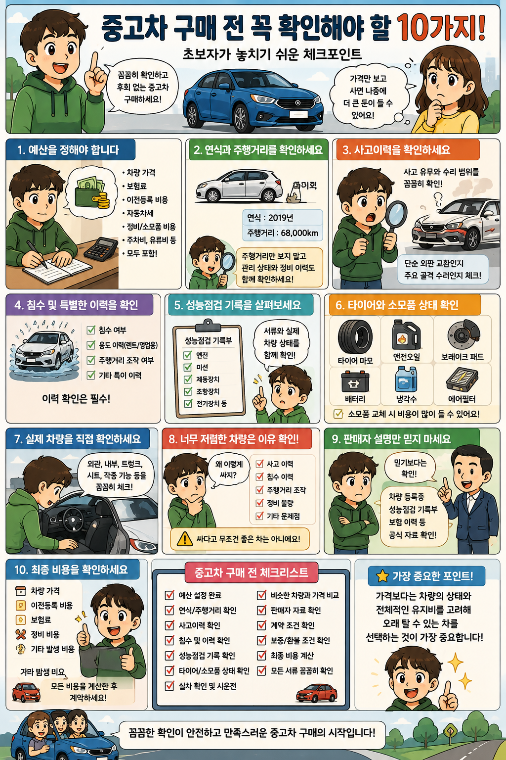 중고차 구매 전 꼭 확인해야 할 10가지
