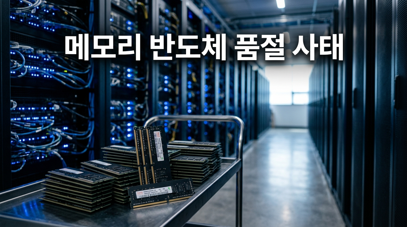 메모리 반도체 품절 사태를 보여주는 데이터센터 사진