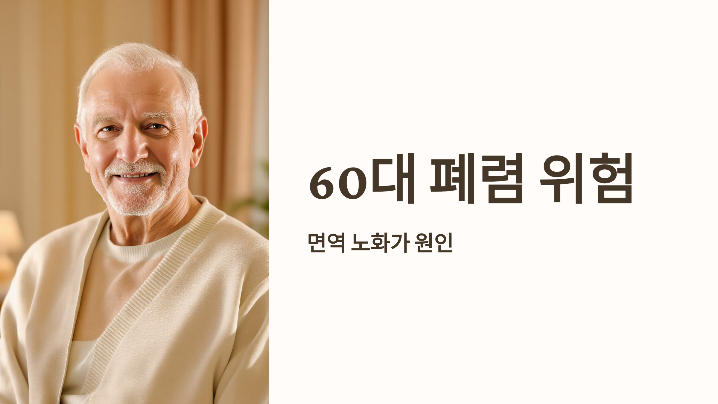 60대 폐렴 위험 면역 노화 원인