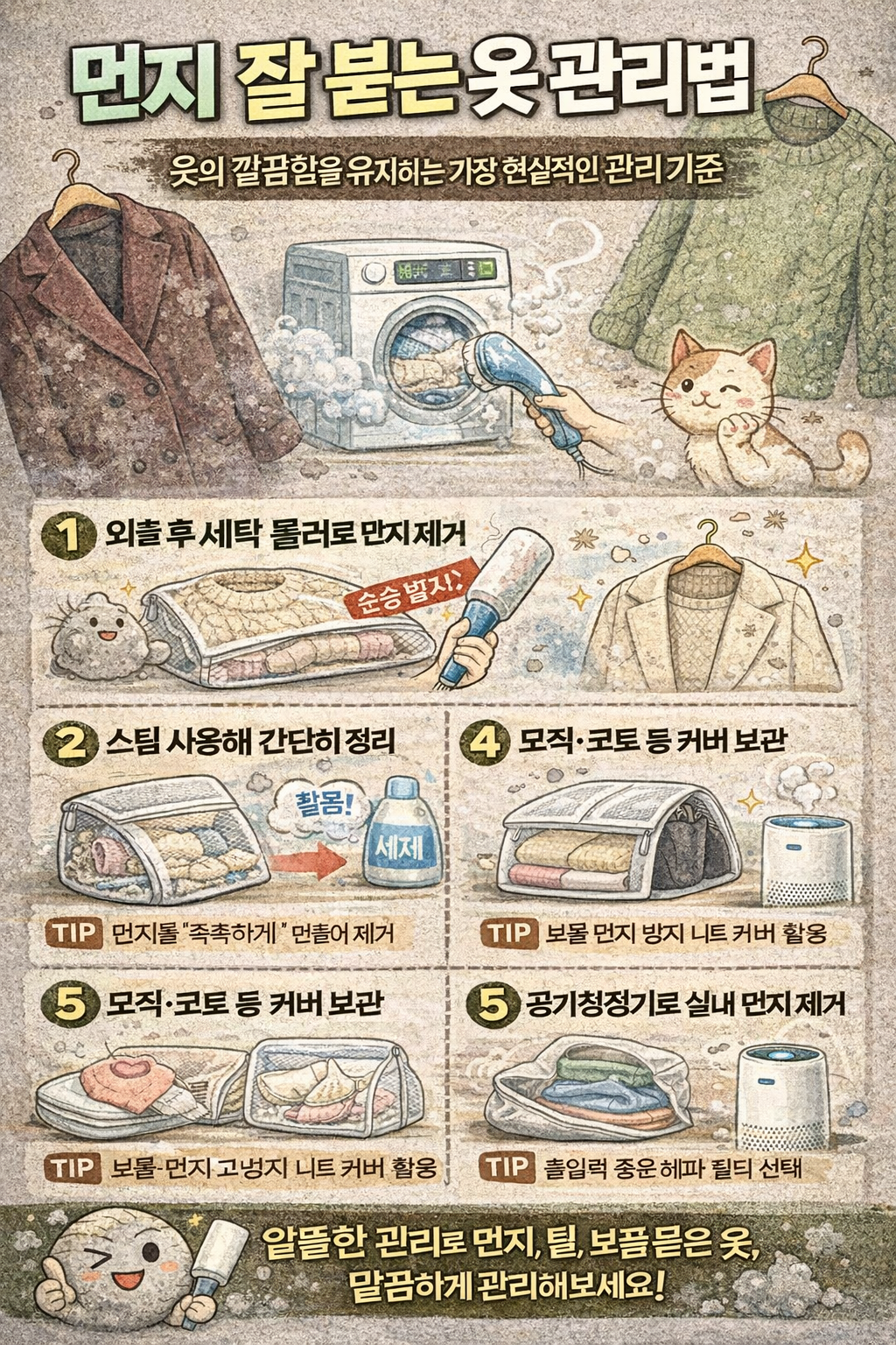 먼지 잘 붙는 옷 관리법 - 옷의 깔끔함을 유지하는 가장 현실적인 관리 기준