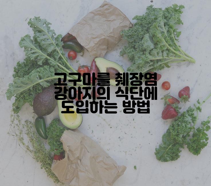 고구마를 췌장염 강아지의 식단에 도입하는 방법