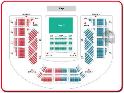 올림픽공원-올림픽홀-전체좌석표-인터파크, 멜론티, 예스24