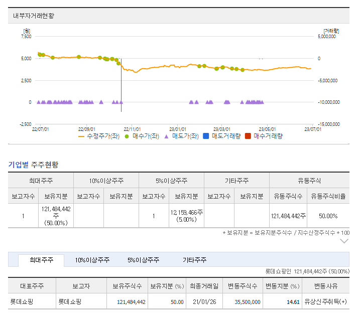 내부거 개려 및 보유현황