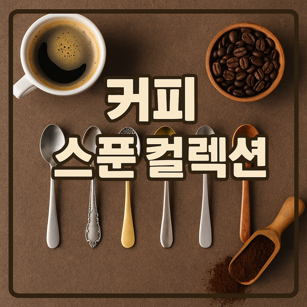 커피 스푼 컬렉션 연출