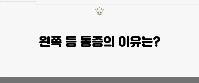 왼쪽 등 통증의 주요 원인 10가지와 효과적인 치료 방법을 알아보자!