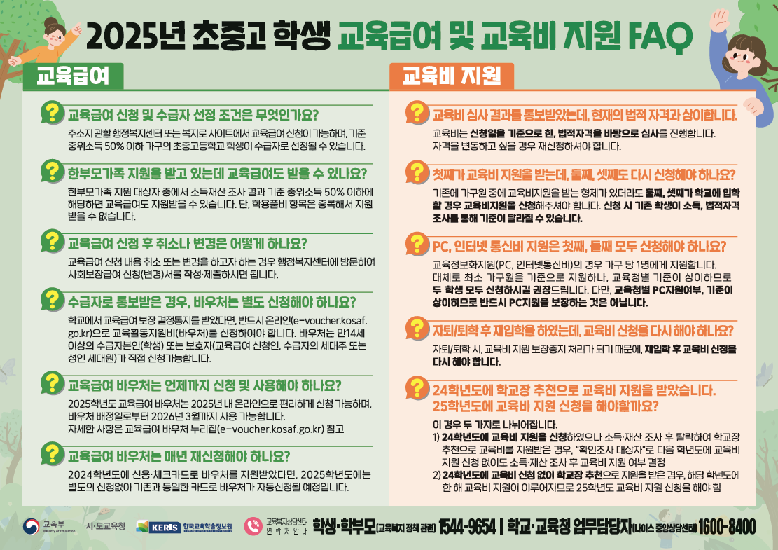 교육급여, 교육비 지원 신청