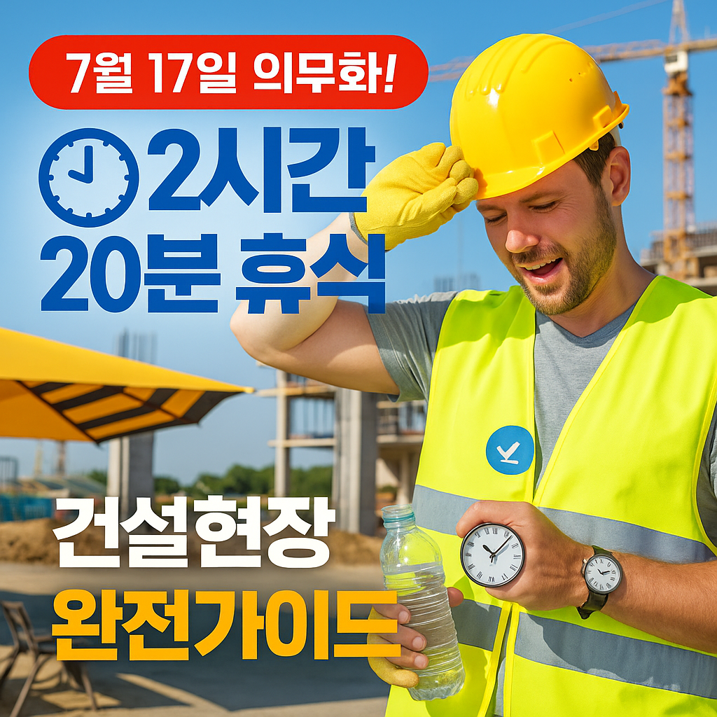 2025 건설현장 폭염 의무화, 2시간 20분 휴식 가이드