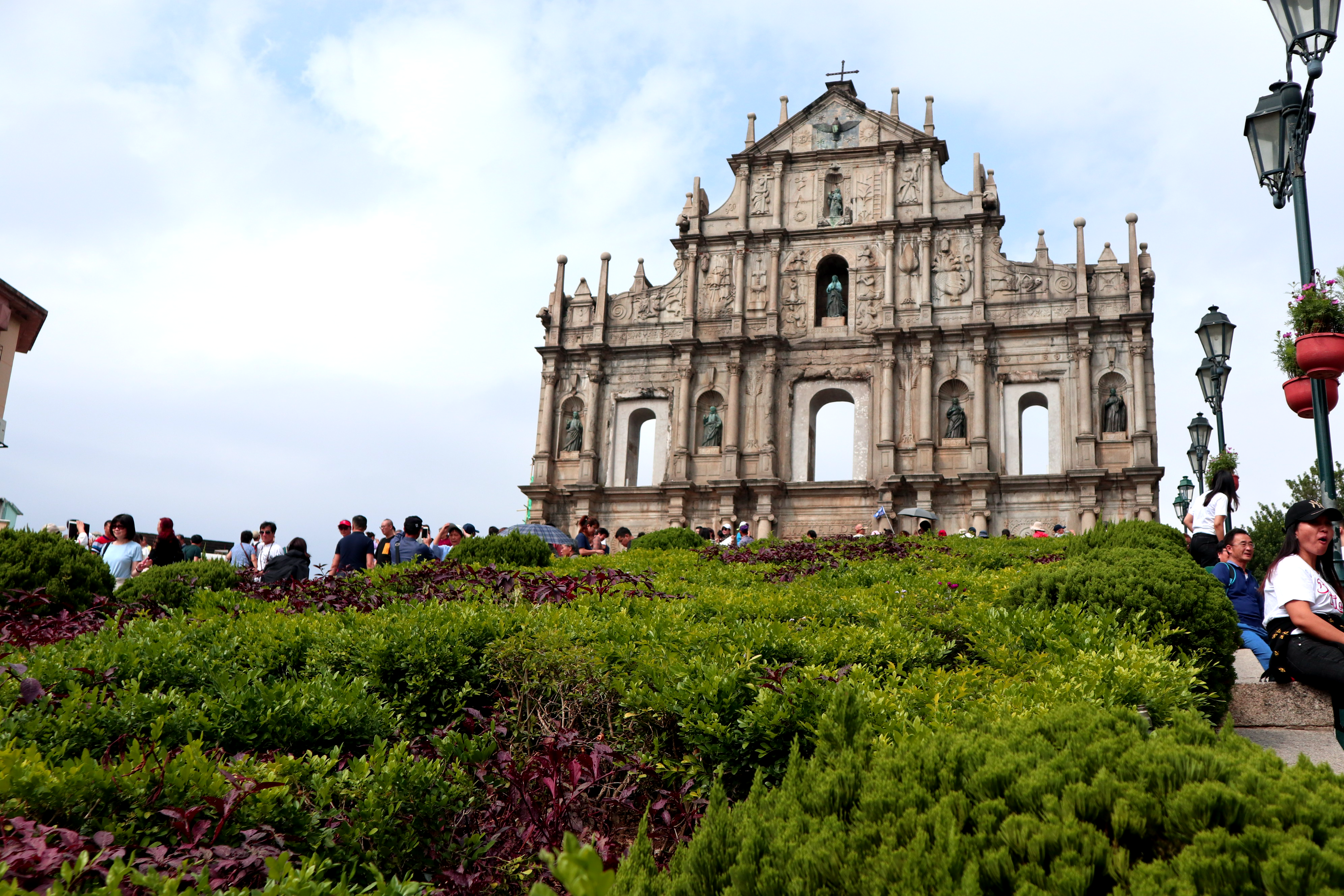 마카오 세인트폴 대성당 전면 벽면 풍경