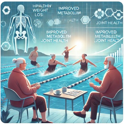 시니어 수영 다이어트 이미지