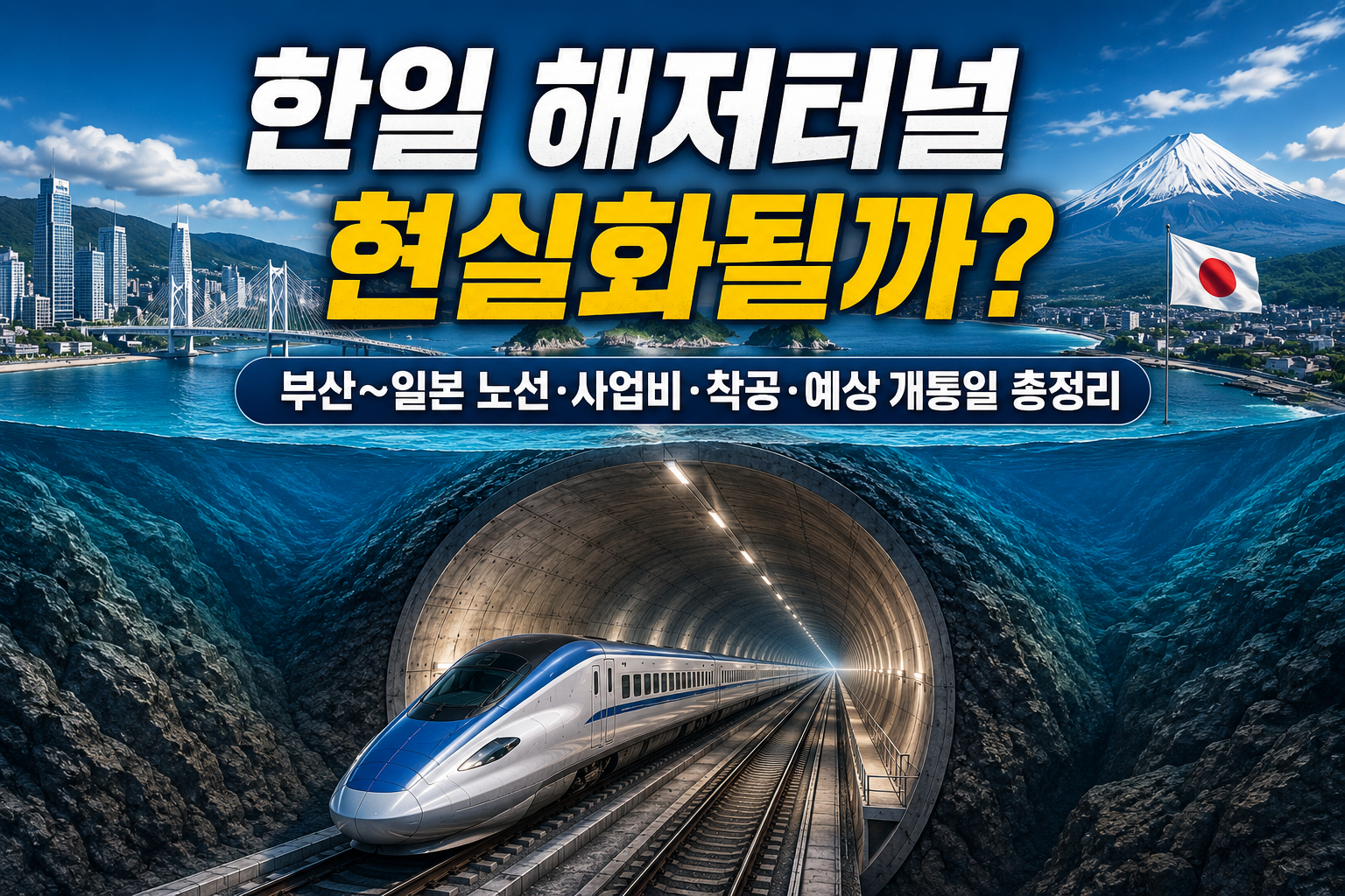 한일 해저터널 현실화될까? 부산~일본 노선·사업비·착공·예상 개통일 총정리 관련 사진
