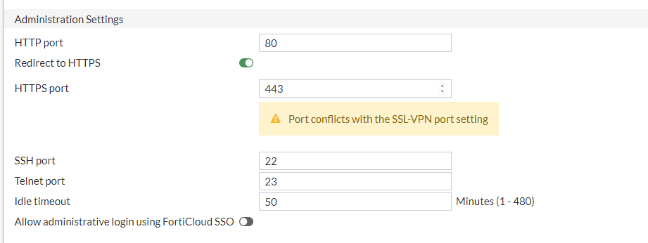 3) Access Port가 변경되어 있는 경우