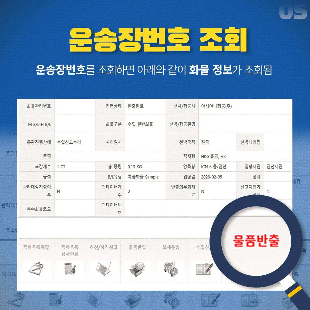 유니패스 통관조회 통관번호 발급