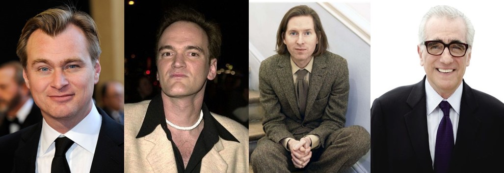 크리스토퍼 놀란, 쿠엔틴 타란티노, 웨스 앤더슨, 마틴 스코세이지 감독 사진