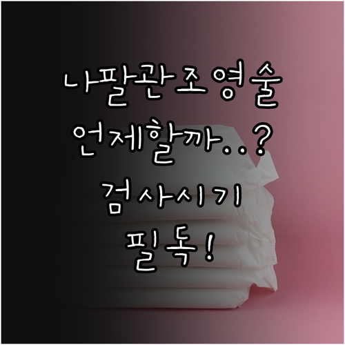 나팔관 조영술 생리 후 검사 시기 및..