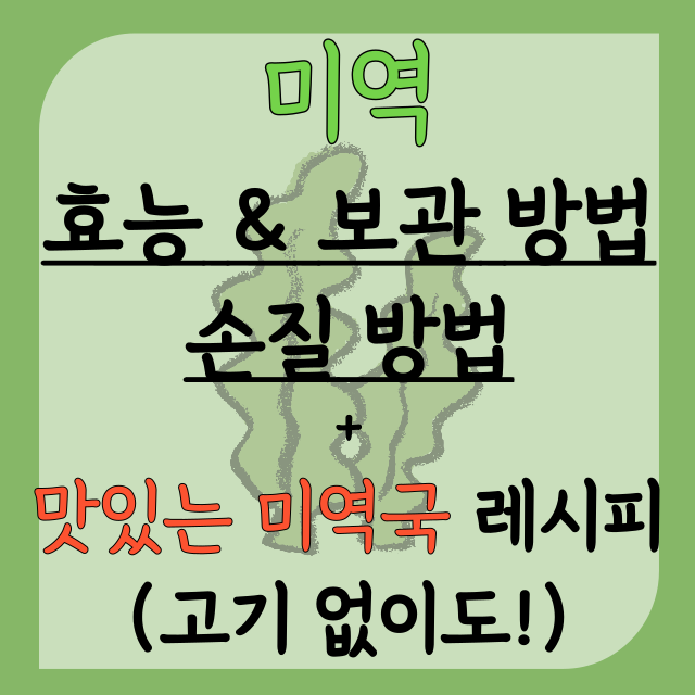 미역-효능-보관-방법-손질-방법-맛있는-미역국-레시피-고기-없이