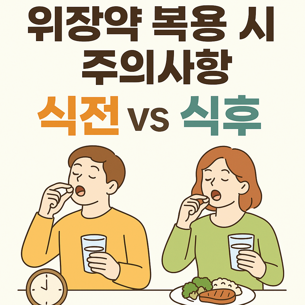 위장약 복용 시 주의사항 – 식전 vs 식후