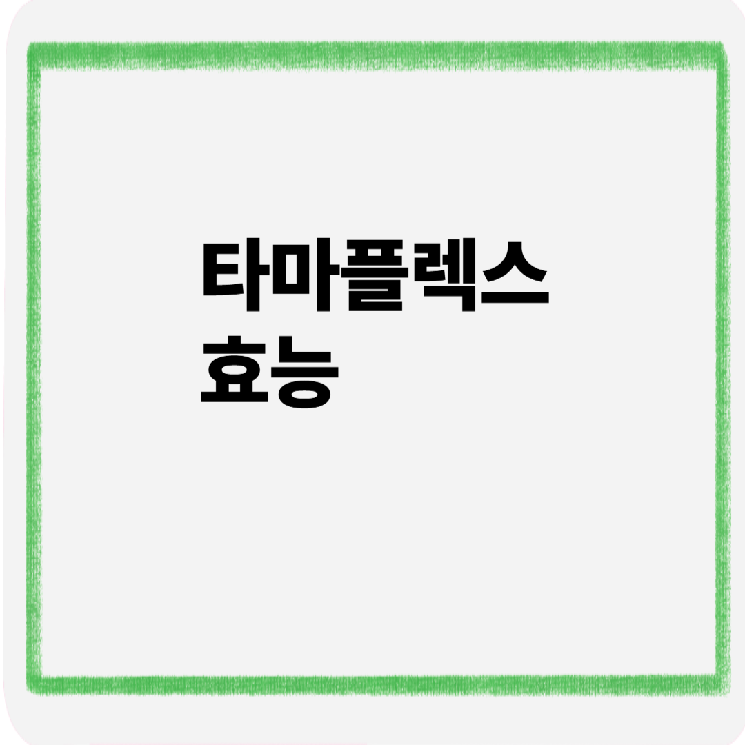 타마플렉스 효능