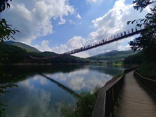 경기도 파주시 광탄면 마장호수 출렁다리