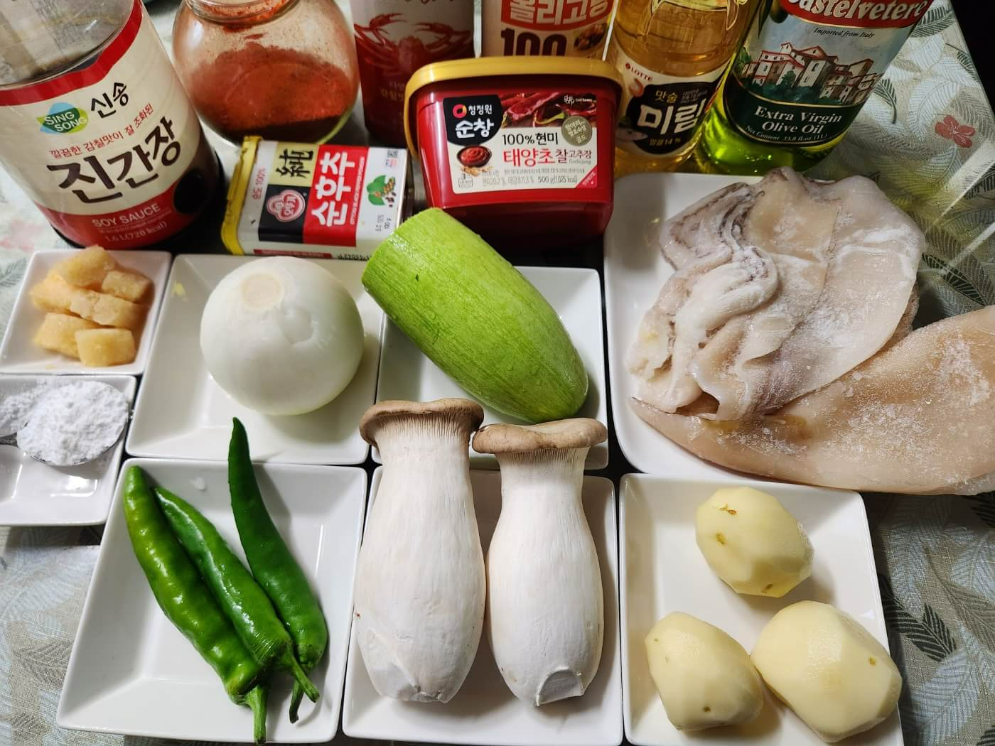 오징어 볶음 요리재료