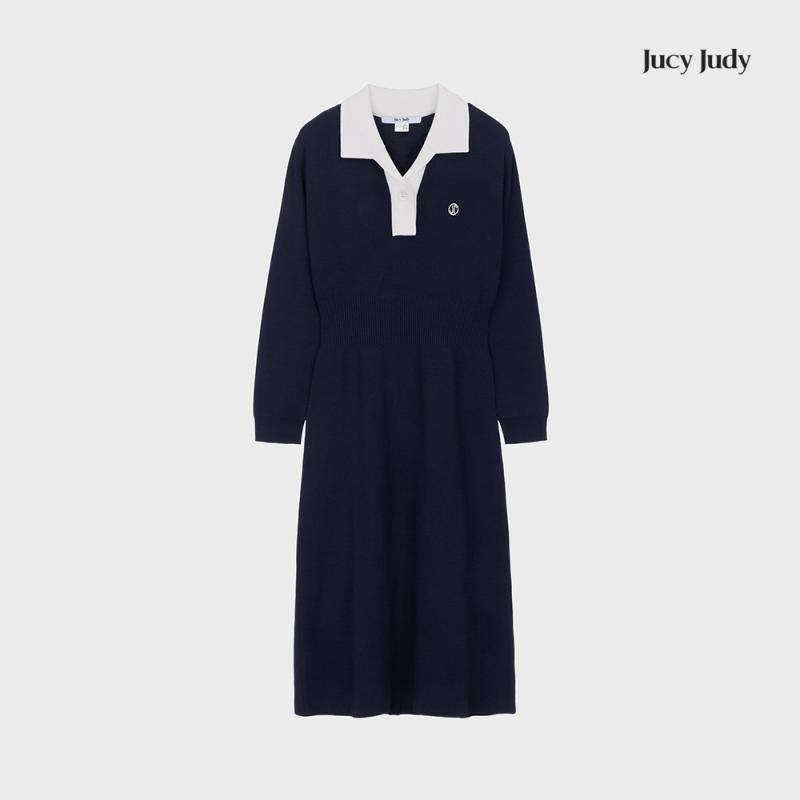 쥬시쥬디 쥬시쥬디 J셔츠형슬림니트원피스 JWOP725A