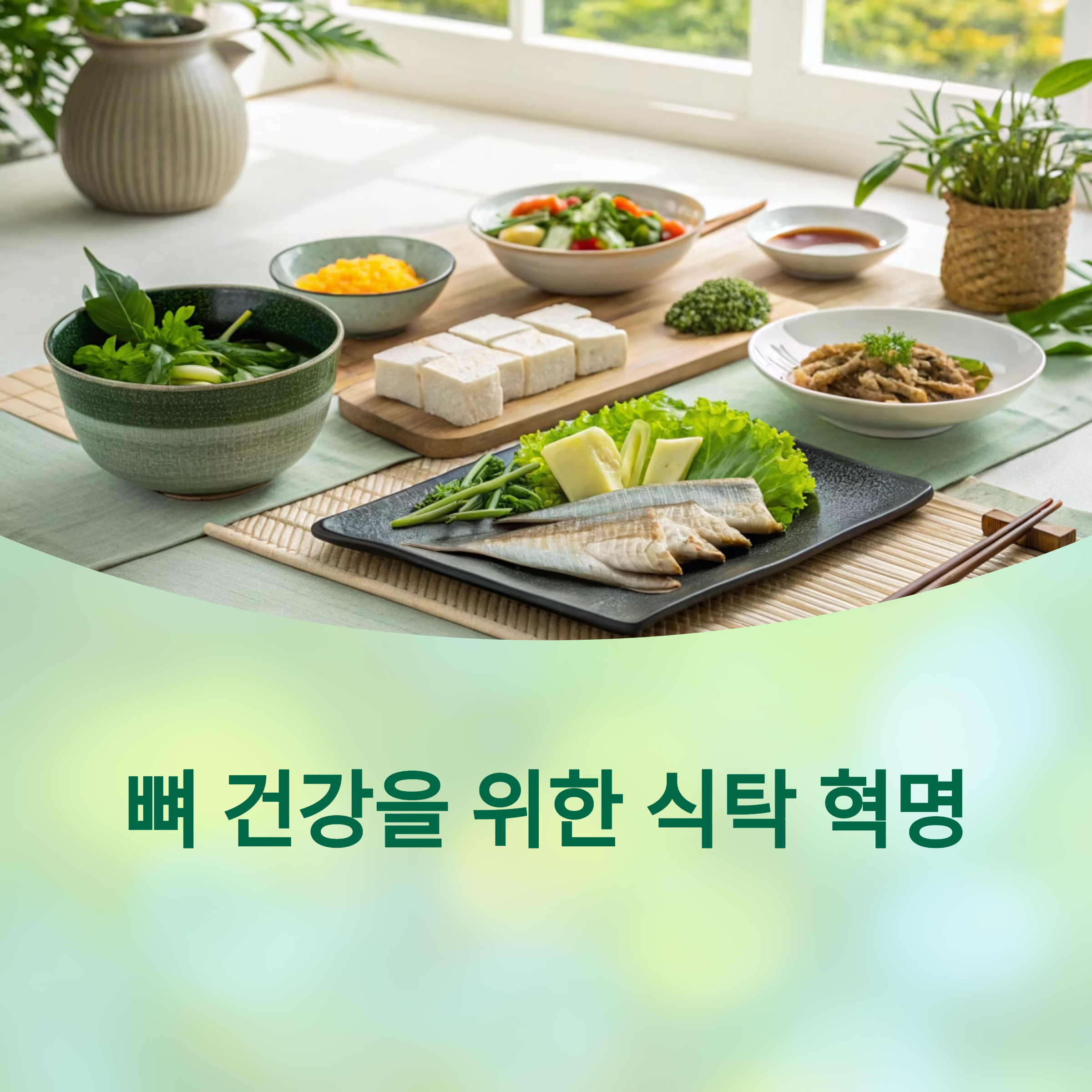 뼈를 살리는 식탁: 골다공증 예방에 꼭 필요한 식품 가이드에 대한 이미지