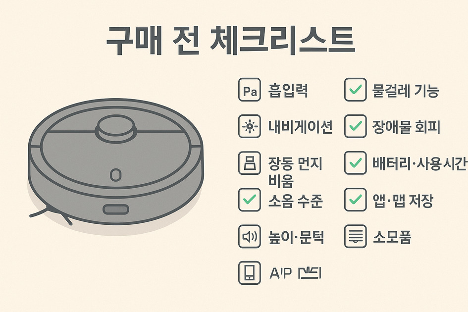 로봇청소기 구매 전 꼭 확인해야 할 5가지 체크리스트