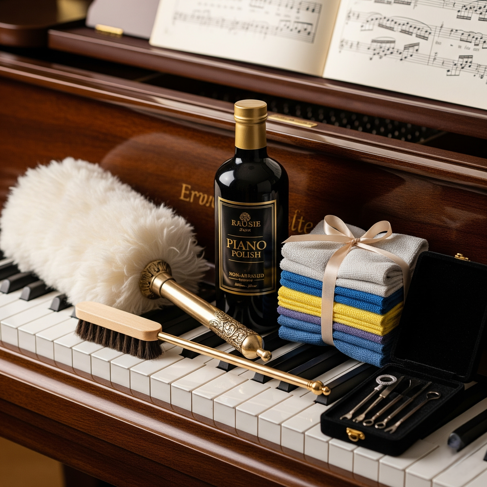 흠집 안 나게 피아노 닦기, 고급 피아노 청소 도구
