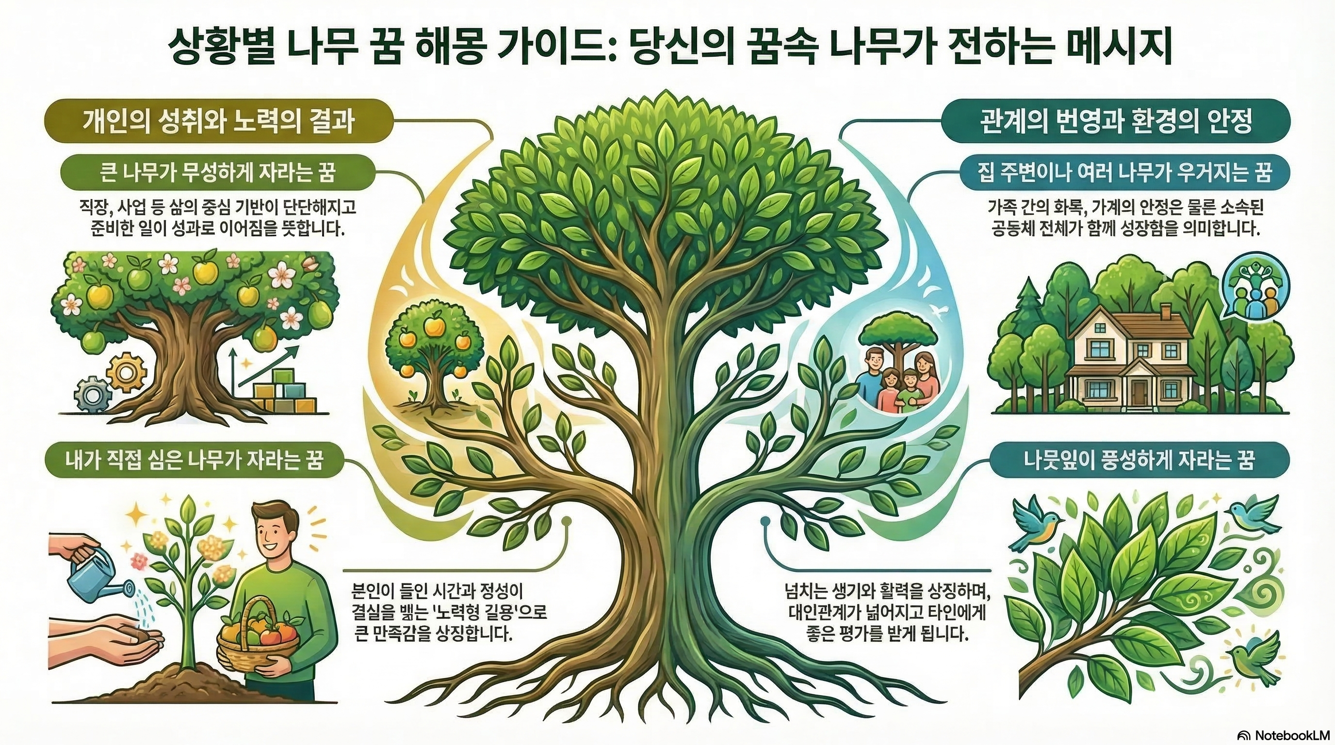 나무가 무성하게 자라는 꿈