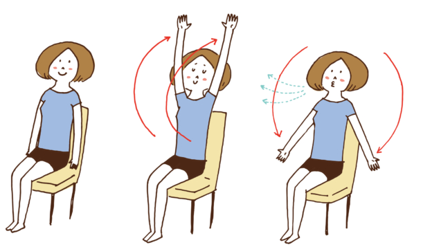 의자 위에서의 스트레칭