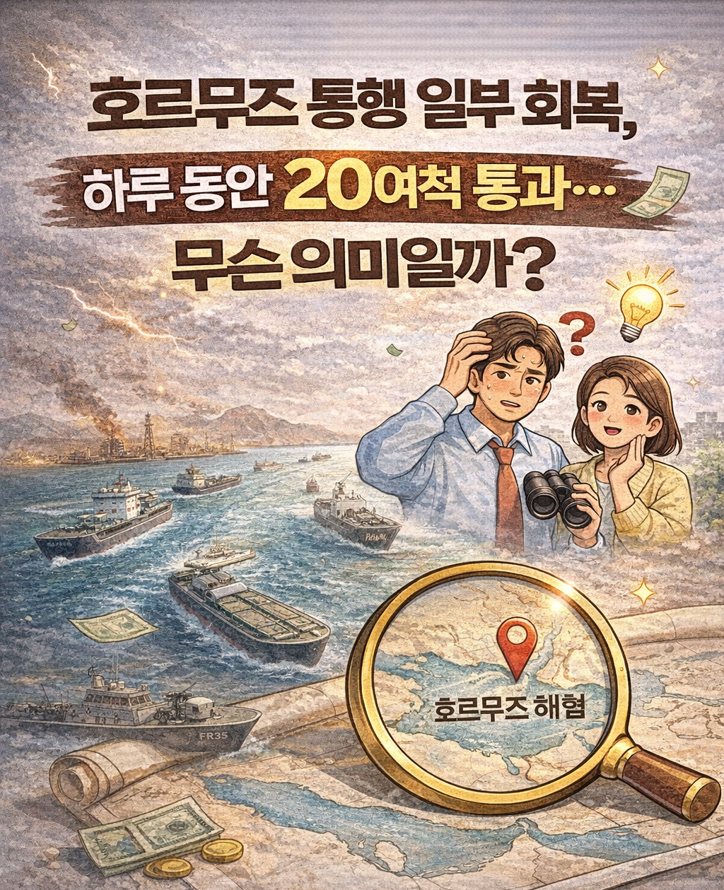 호르무즈 통행 일부 회복, 하루 동안 20여척 통과&hellip;무슨 의미일까?